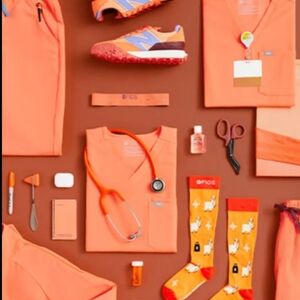 Figs Scrub SET - Papaya (S Top, S pants)